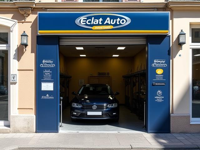 The welcoming storefront of Éclat Auto in Bordeaux